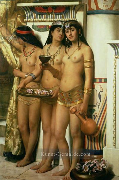 Pharaoh es Handmaidens 1883 2 John Collier Classical Nackt Ölgemälde
